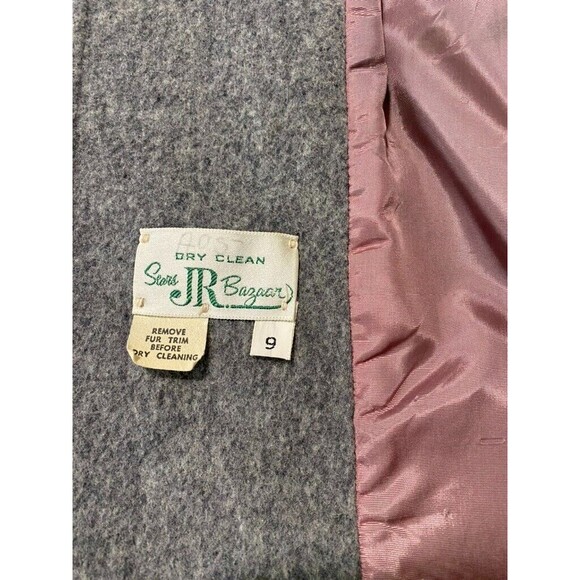 Sears JR Bazaar Women's Wool Coat Fur Collar Union Made Vintage 1970's USA EUC! - Picture 8 of 16